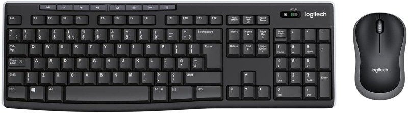 Logitech MK270 Wireless Keyboard and Mouse Desktop Set - Black