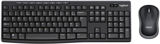 Logitech MK270 Wireless Keyboard and Mouse Desktop Set - Black