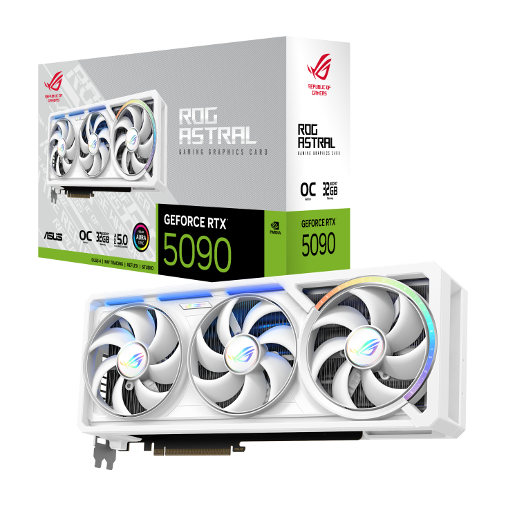 ASUS GeForce RTX 5090 ROG Astral White OC 32GB GDDR7 Graphics Card