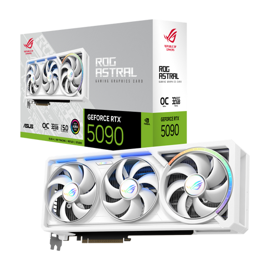 ASUS GeForce RTX 5090 ROG Astral White OC 32GB GDDR7 Graphics Card
